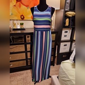 NWOT Lime Stripe Maxi Dress with Pockets  size 1X